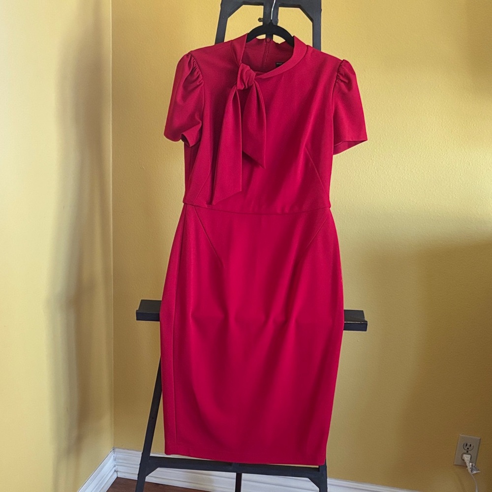 Maggy London Vibrant Red Midi Dress